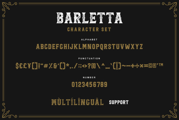 Пример шрифта Barletta #6